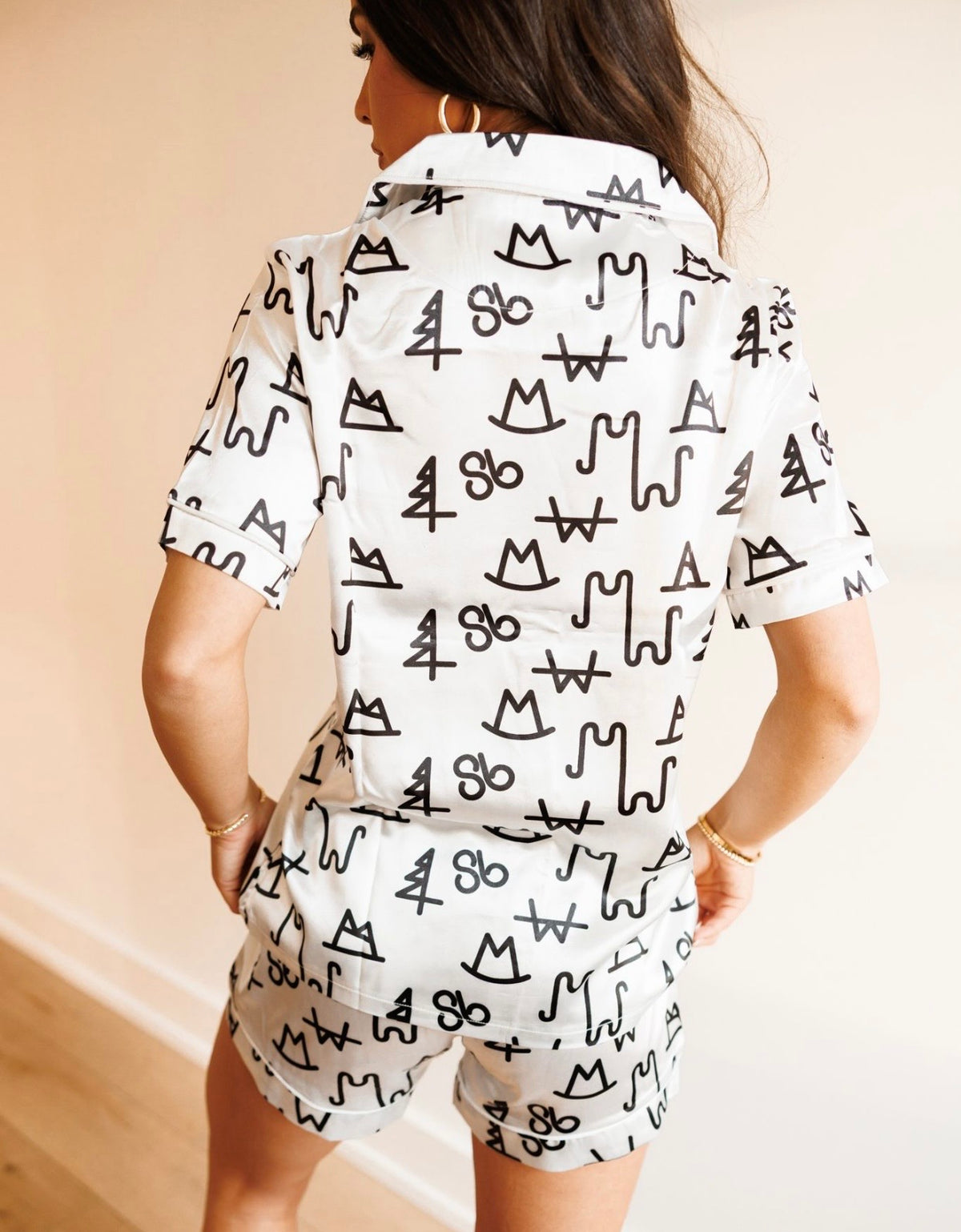White Brand Pajama Set