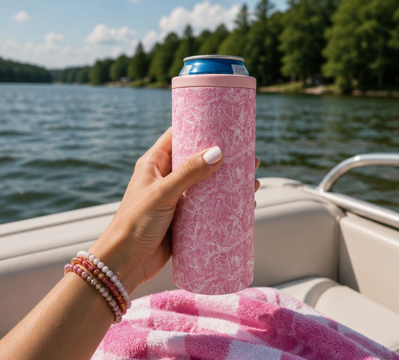 Pink Camo Hard Cooling Can