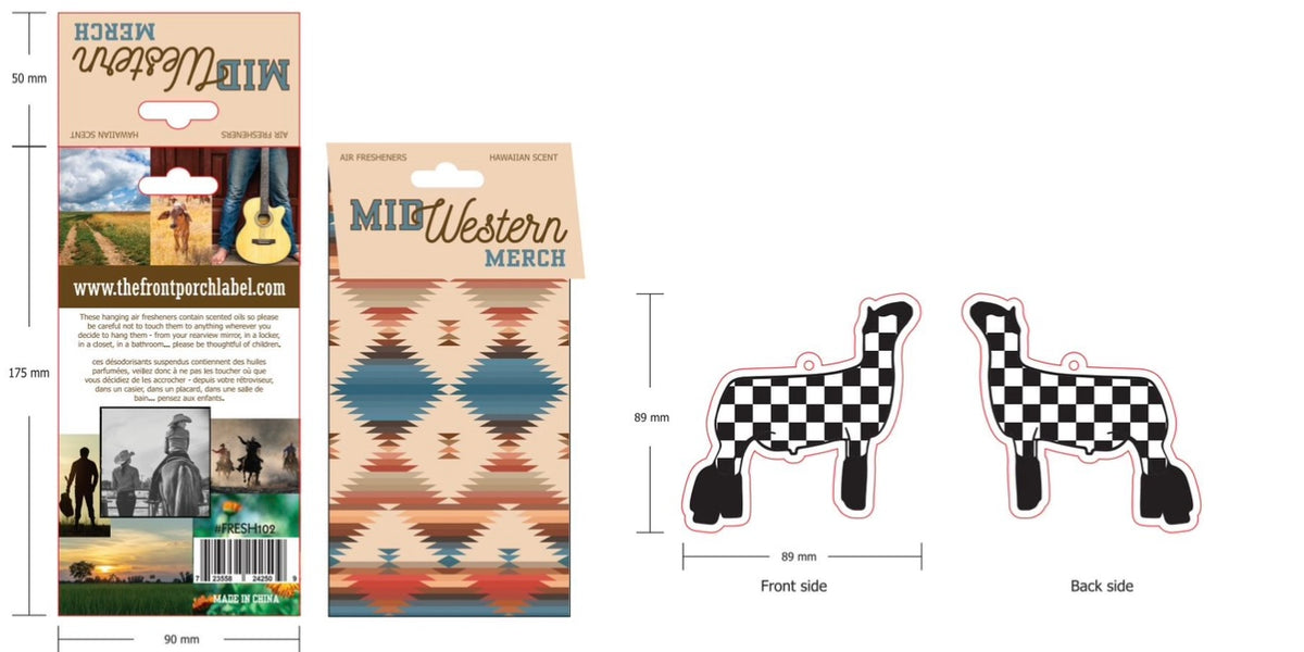 Show Sheep Checkerboard Air Freshener Single
