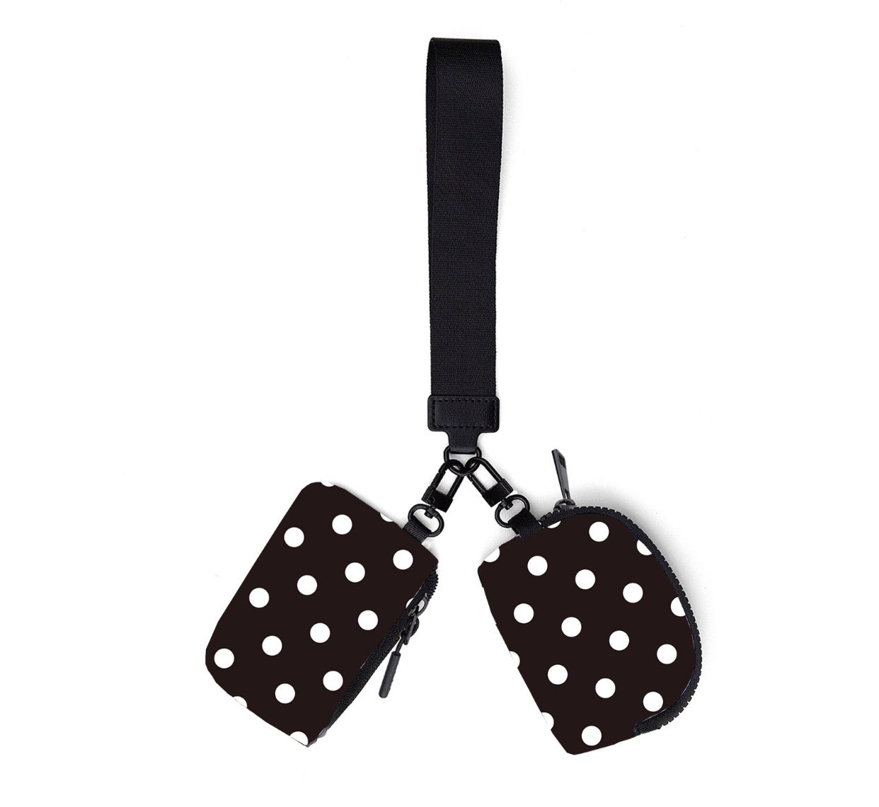 Polka Dot Dual Pouch Wristlet