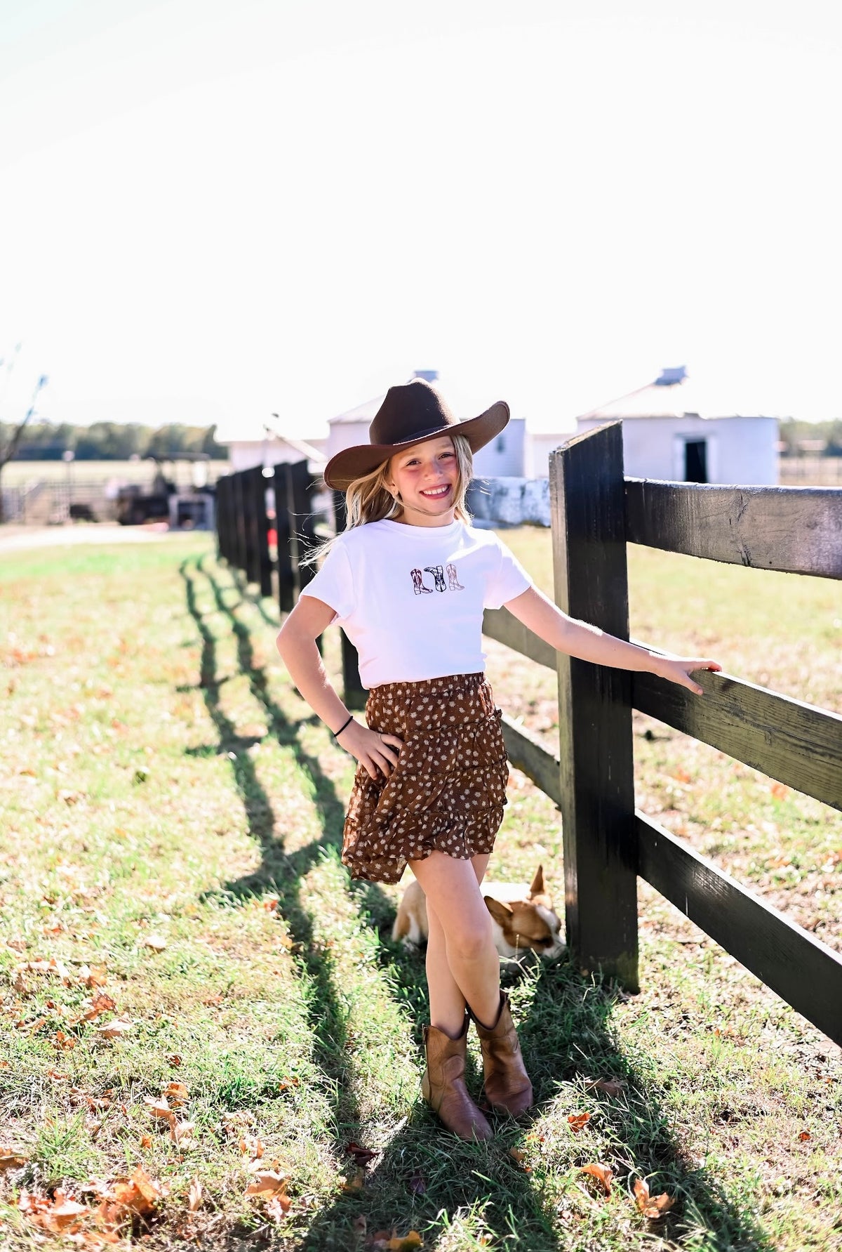 3 Cowboy Boots Embroidery Baby Tee