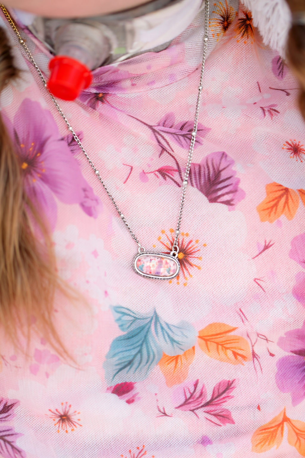 Scarlett Floral SILVER Necklace