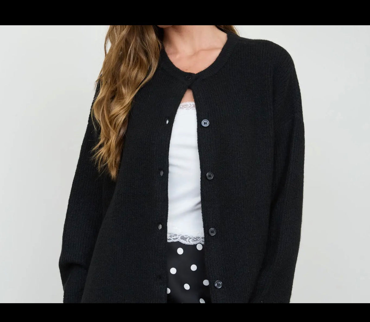 Black Button Down Cardigan
