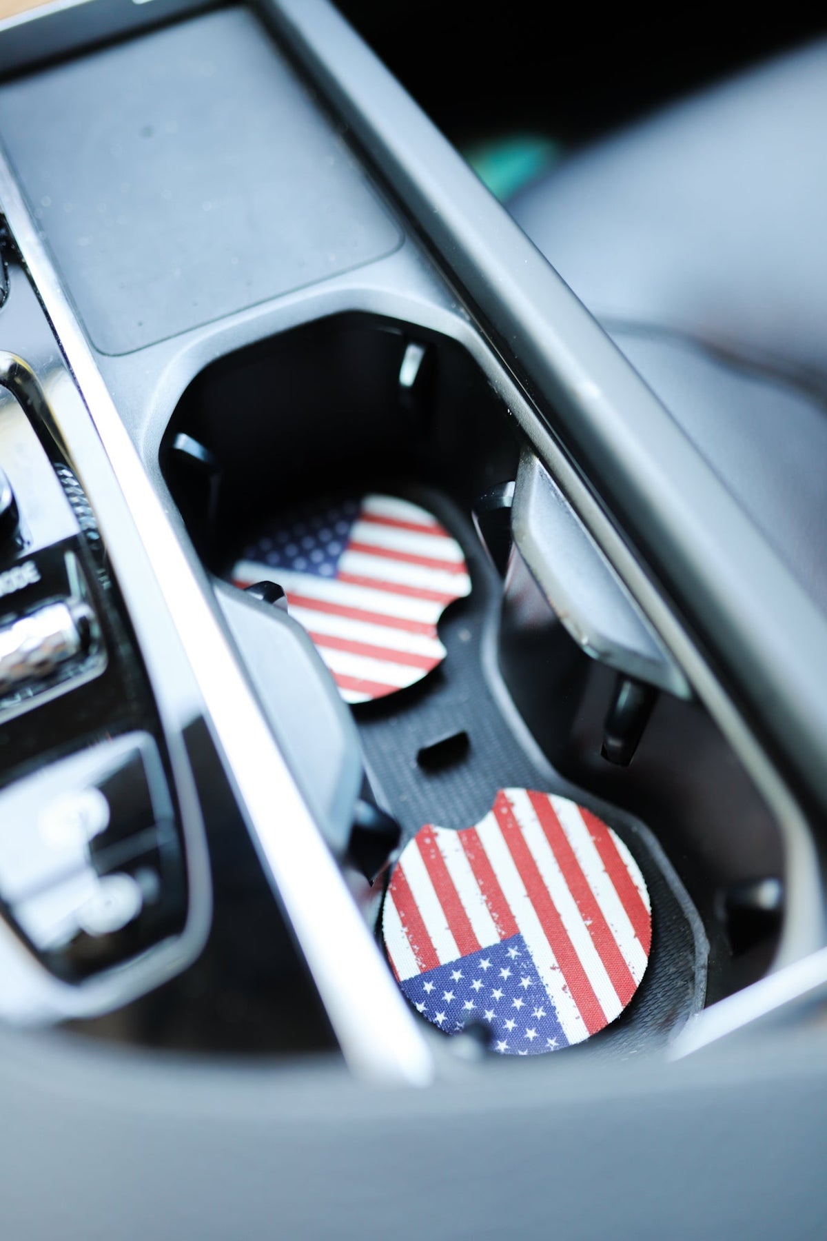 Flag Red, White &amp; Blue Car Coasters 2-Pack