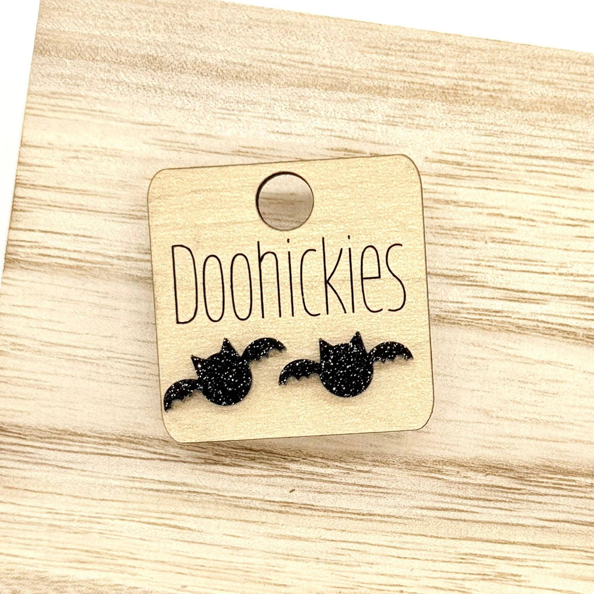 Spooky Studs - Acrylic Halloween Earrings: Jack-O-Lanterns (black)