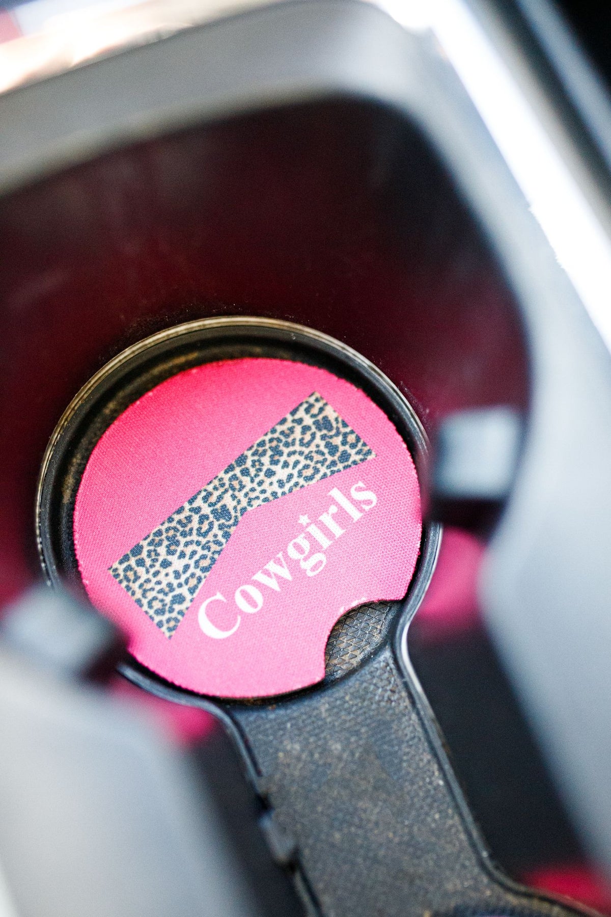 Pink Cowboys + Cowgirls Car Coasters 2-Pack